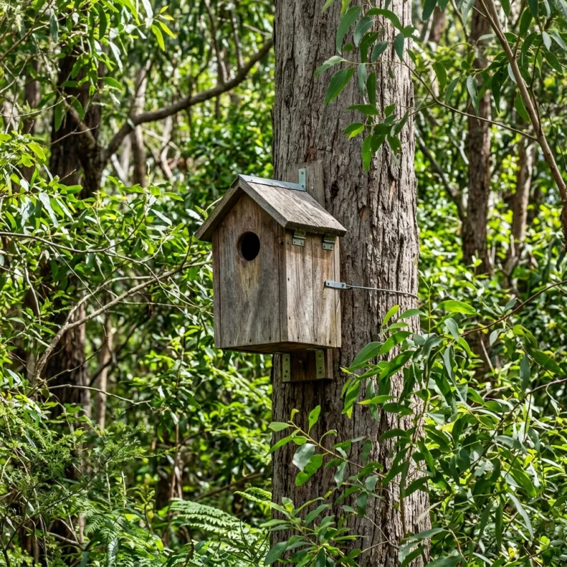 Animal nesting box installed as a humane alternative to a Truganina roof cavity